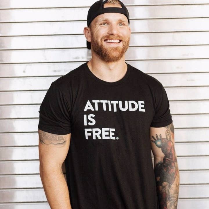 Men's Three-Line Tee for wholesale by Attitude is Free