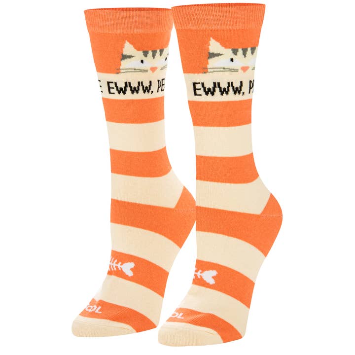 Cool Socks - Wholesale Socks - Women's - Eww People Cats - Womens Crew Folded