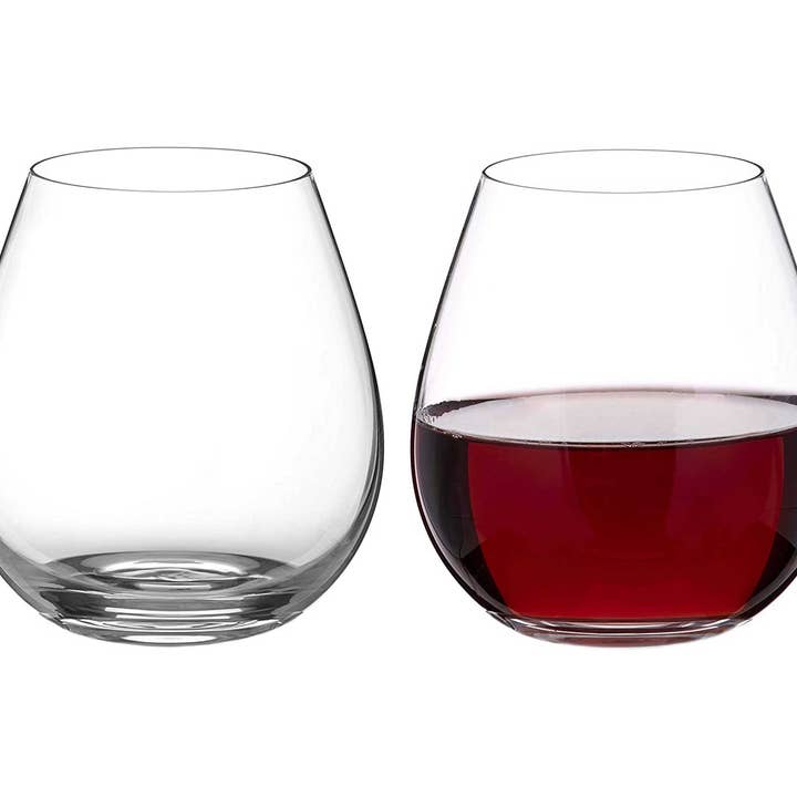 DIAMANTE – wholesale Wine glass – Diamante Stemless Red Wine Glasses Pair ‘moda’ – Undecorate