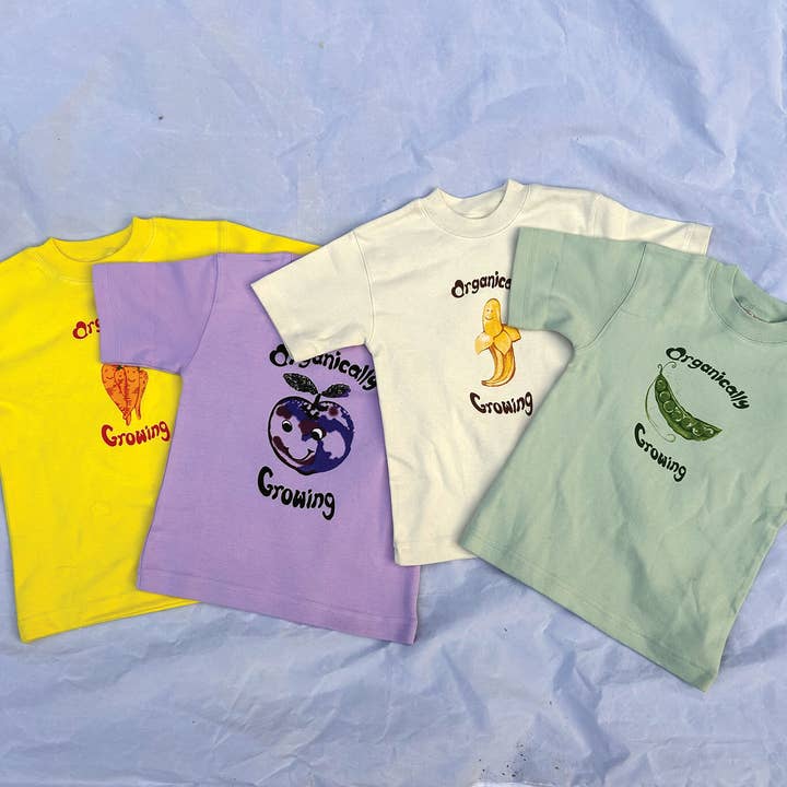 Organic Cotton Short Sleeve Organically Growing Tees for wholesale by Healthy Body Head To Toe