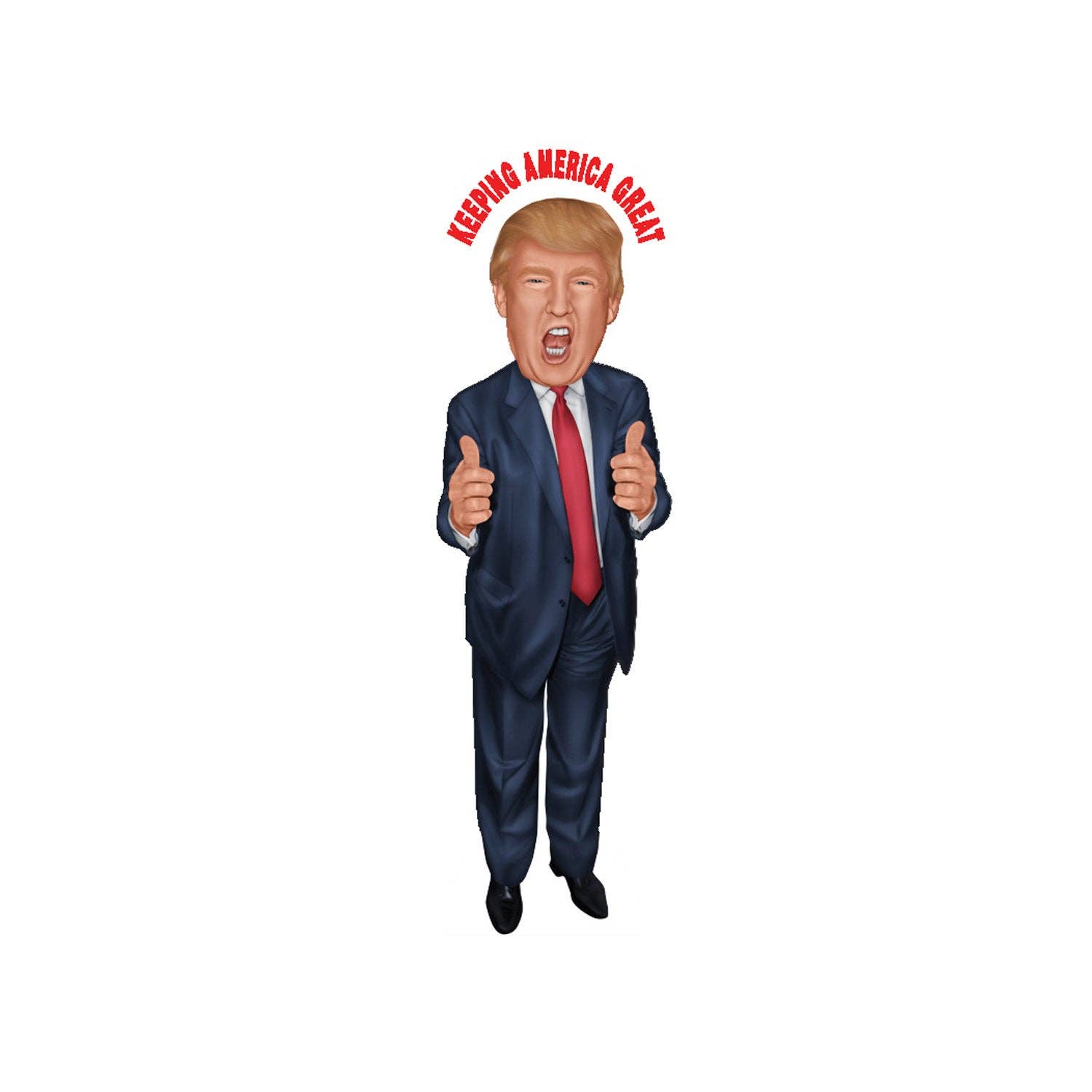 AAHS Enterprises - Wholesale Decorative Figurine - President Donald Trump Middle Finger or Thumbs Up Cartoon Cardboard Stand Up, 6 feet (Keeping America Great)