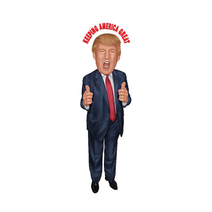 AAHS Enterprises - Wholesale Decorative Figurine - President Donald Trump Middle Finger or Thumbs Up Cartoon Cardboard Stand Up, 6 feet (Keeping America Great)0