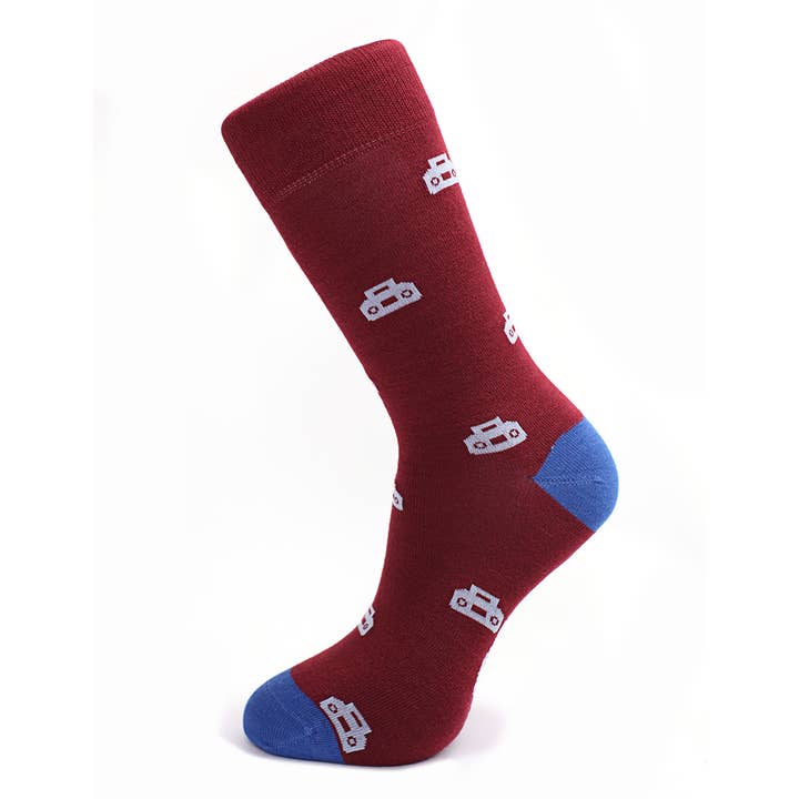 Chaussettes en bambou Maroon Boombox pour la vente par Slopes&Town