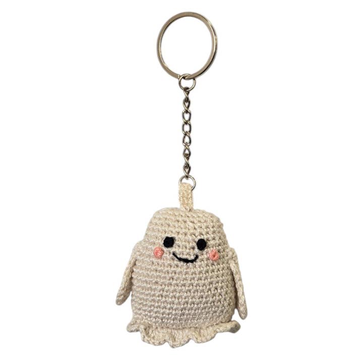 Crochet Ghost Keychain for wholesale by Melange Collection