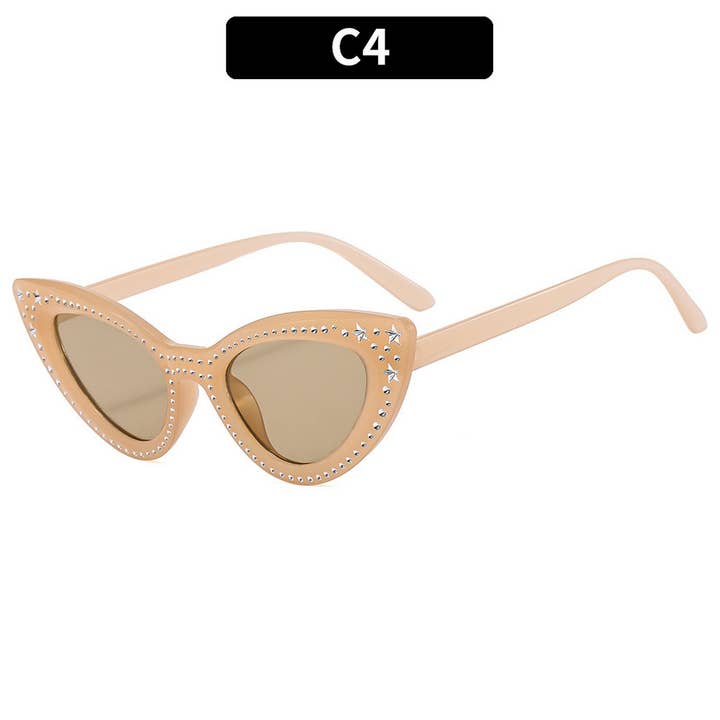 ACCITY - Wholesale Sunglasses - Women's - CAT-EYE DIAMOND-ENCRUSTED LUXURY SUNGLASSES_CWASG0378