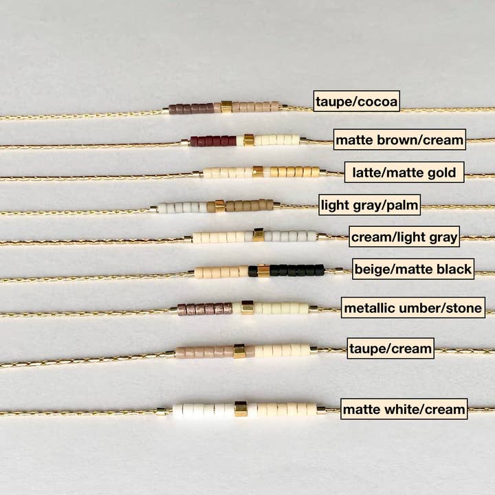 Ocean Breakup - Wholesale Beaded/Pearl Necklace - Minimalist Beaded Necklace - Neutrals2