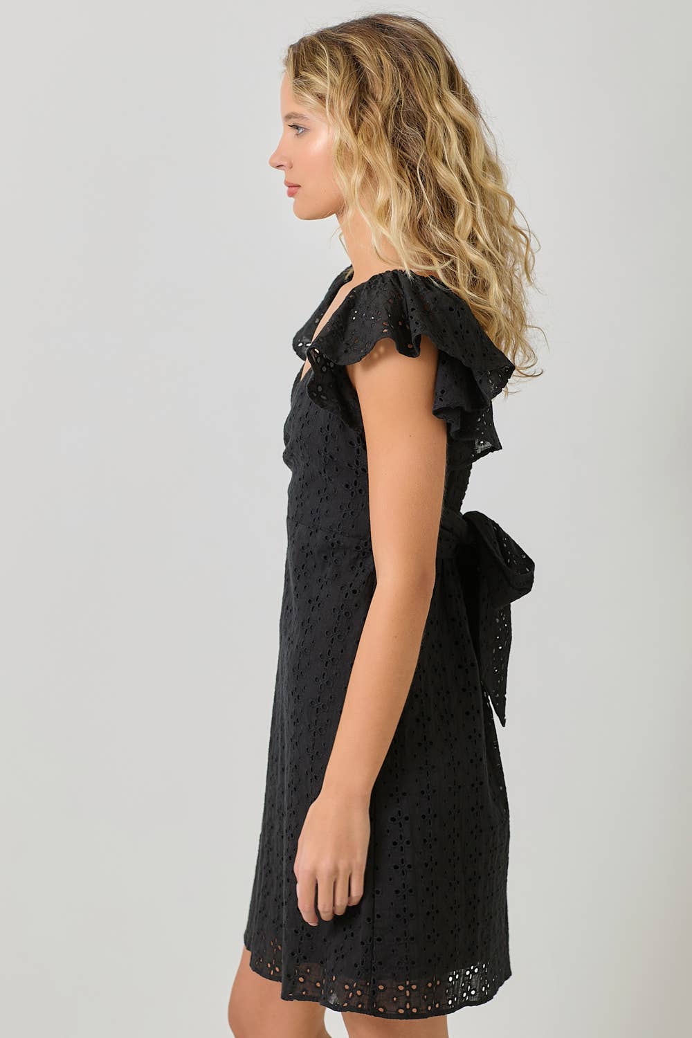 Mystree - Wholesale Dress - Women's - 61052 Surplice Neck Flutter Sleeve Tie Dress 17