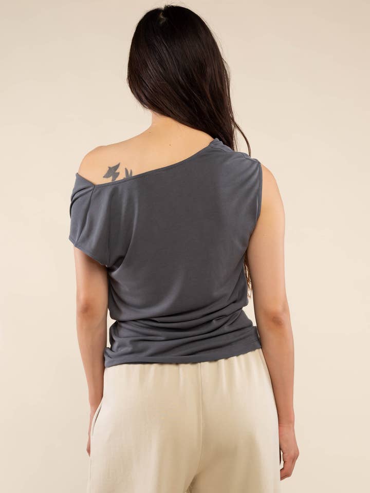 NLT - Wholesale Knit Top - Women's - Sato Cupro Cowl Neck Top