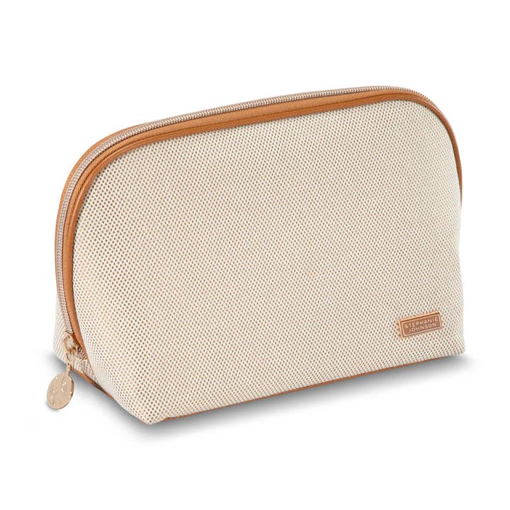 Tropea Ivory Lola Makeup Bag for wholesale by Stephanie Johnson
