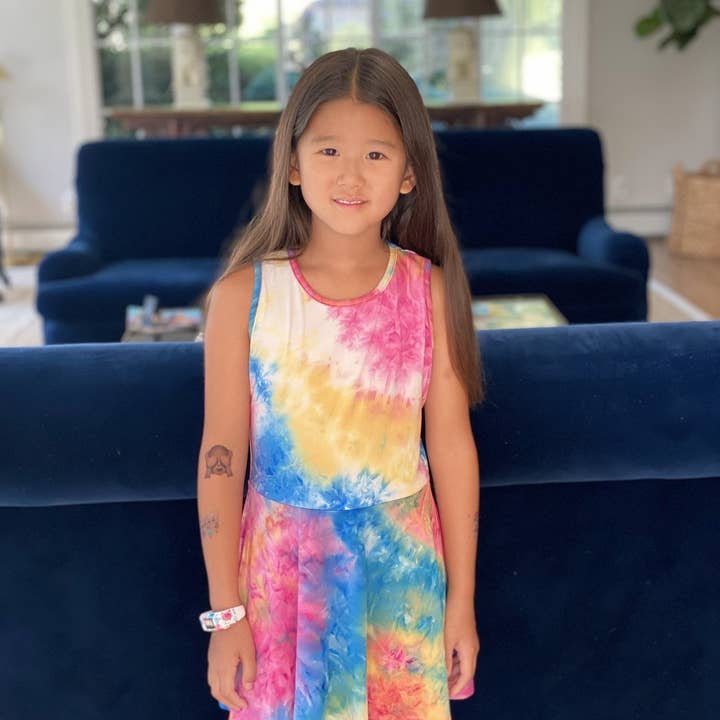 Tweenstyle - Rainbow Tie Farve Skater Kjole for engroshandel hos Tweenstyle By Stoopher