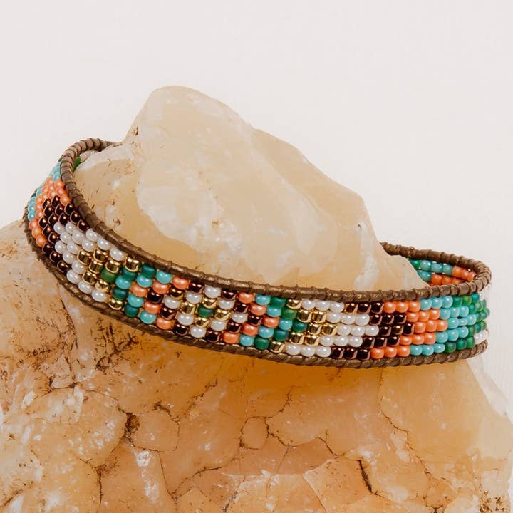 Altiplano – Pulseira de missangas por atacado – Pulseira de contas de ouro e vidro5