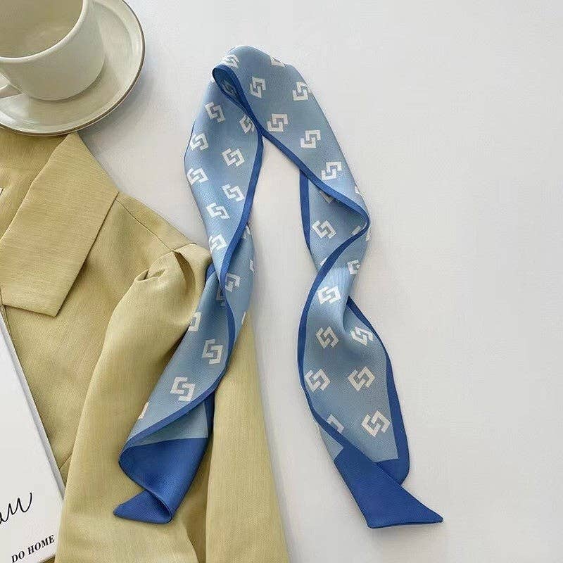 ShieldChic - Wholesale Scarf - Women's - Vintage Printed Slim Hair Silky Scarf18