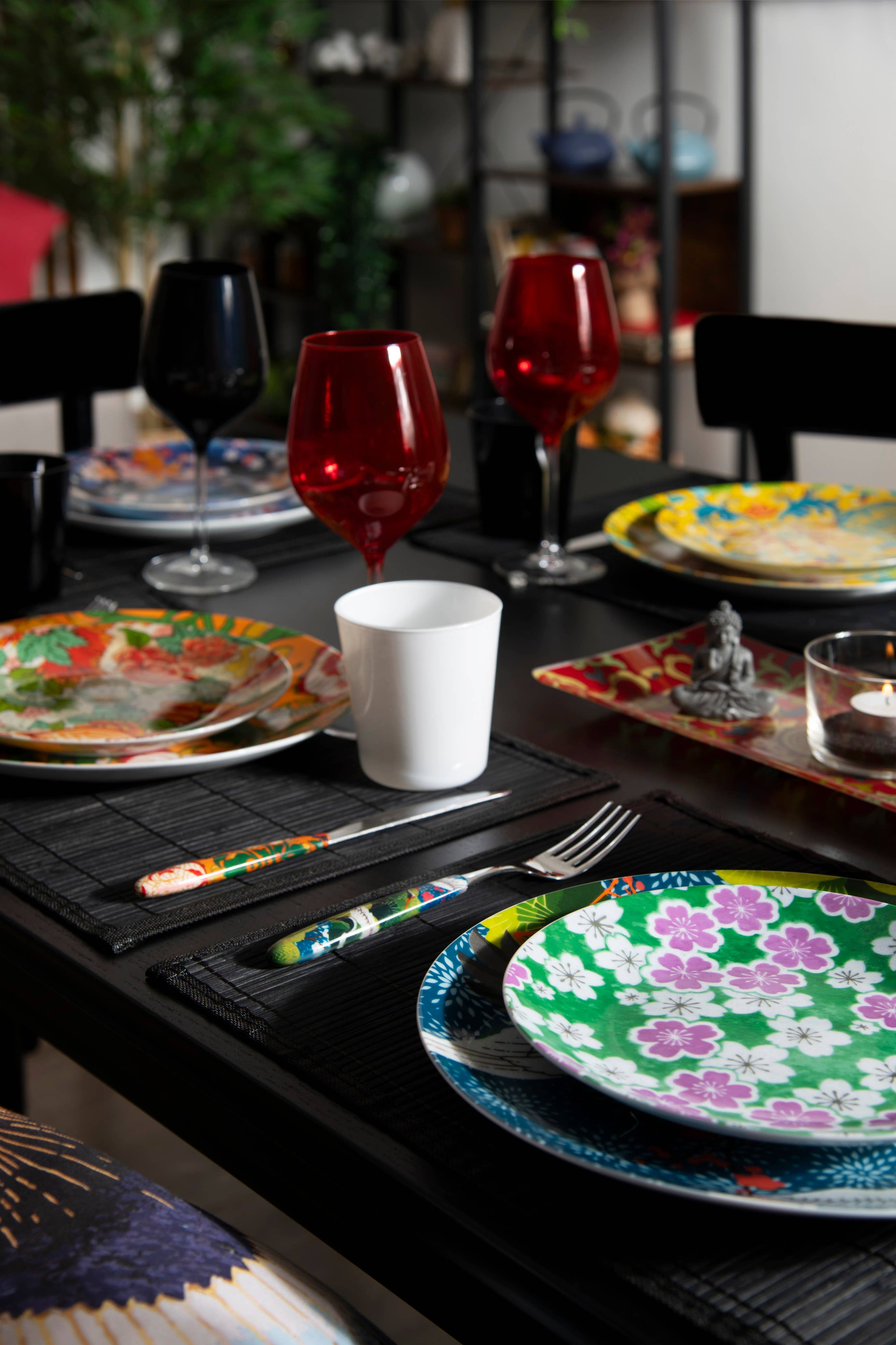 multicolour 18-Piece Kimono Dinnerware Set for wholesale on Faire5