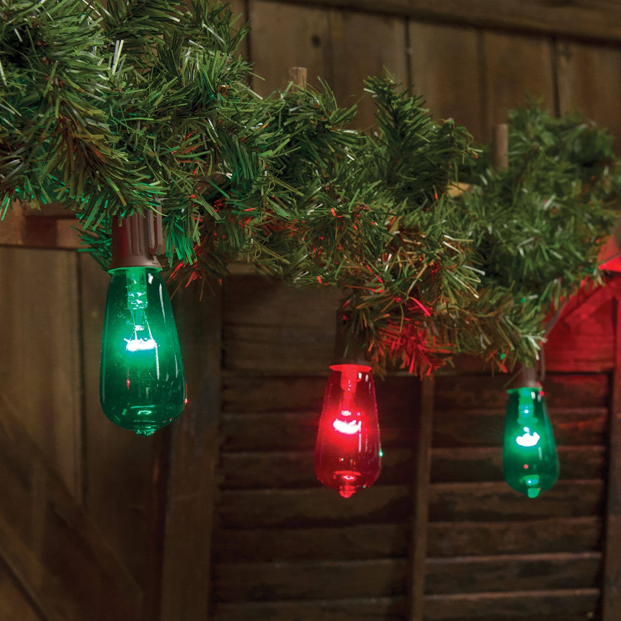 Col House Designs - Vendita all'ingrosso Fili di luci - Catena luminosa Edison rossa e verde, 10 lampadine2