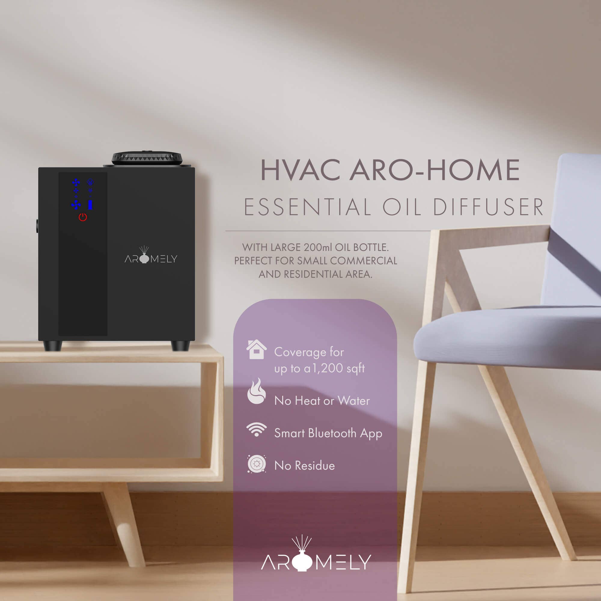 Aromely - Wholesale Electronic Diffuser - Aromely Smart HVAC Scent Diffuser up to 1,200 SQFT11