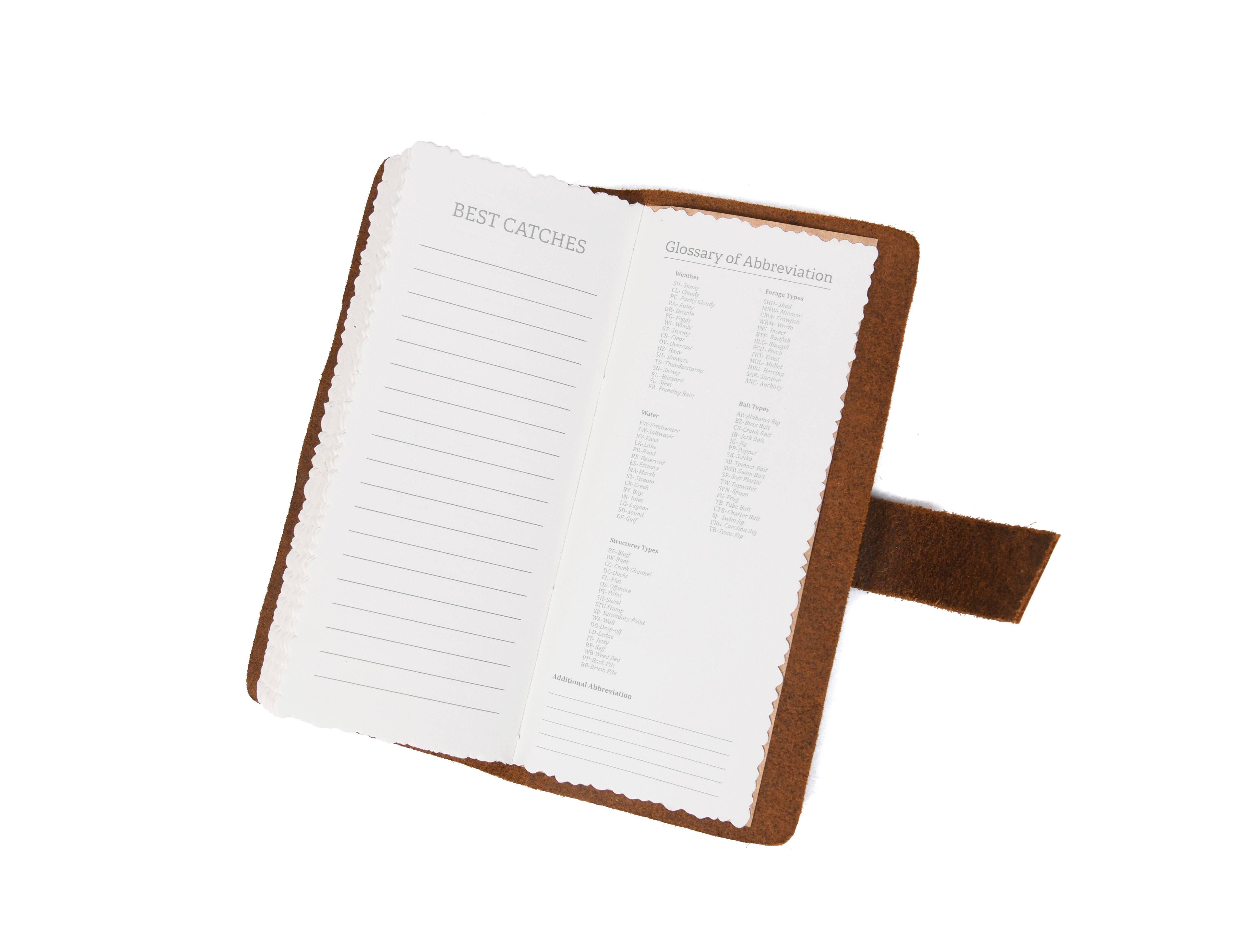 TLG Canada - Wholesale Journal/Diary - Canada Leather Genuine Fishing Logbook | Made In9
