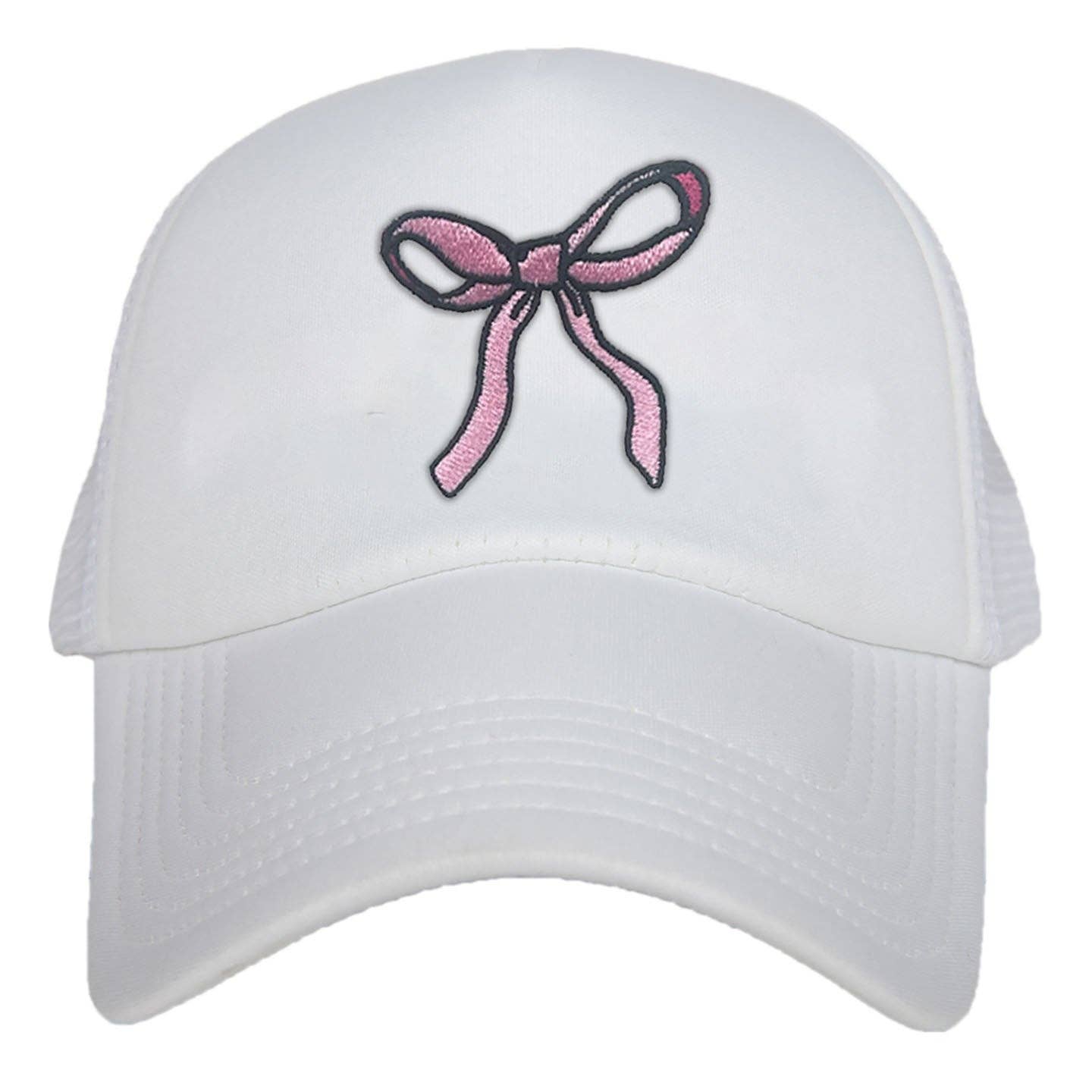 Katydid - Wholesale Trucker Hat - Women's - Coquette Pink Bow Trendy Foam Trucker Hat1