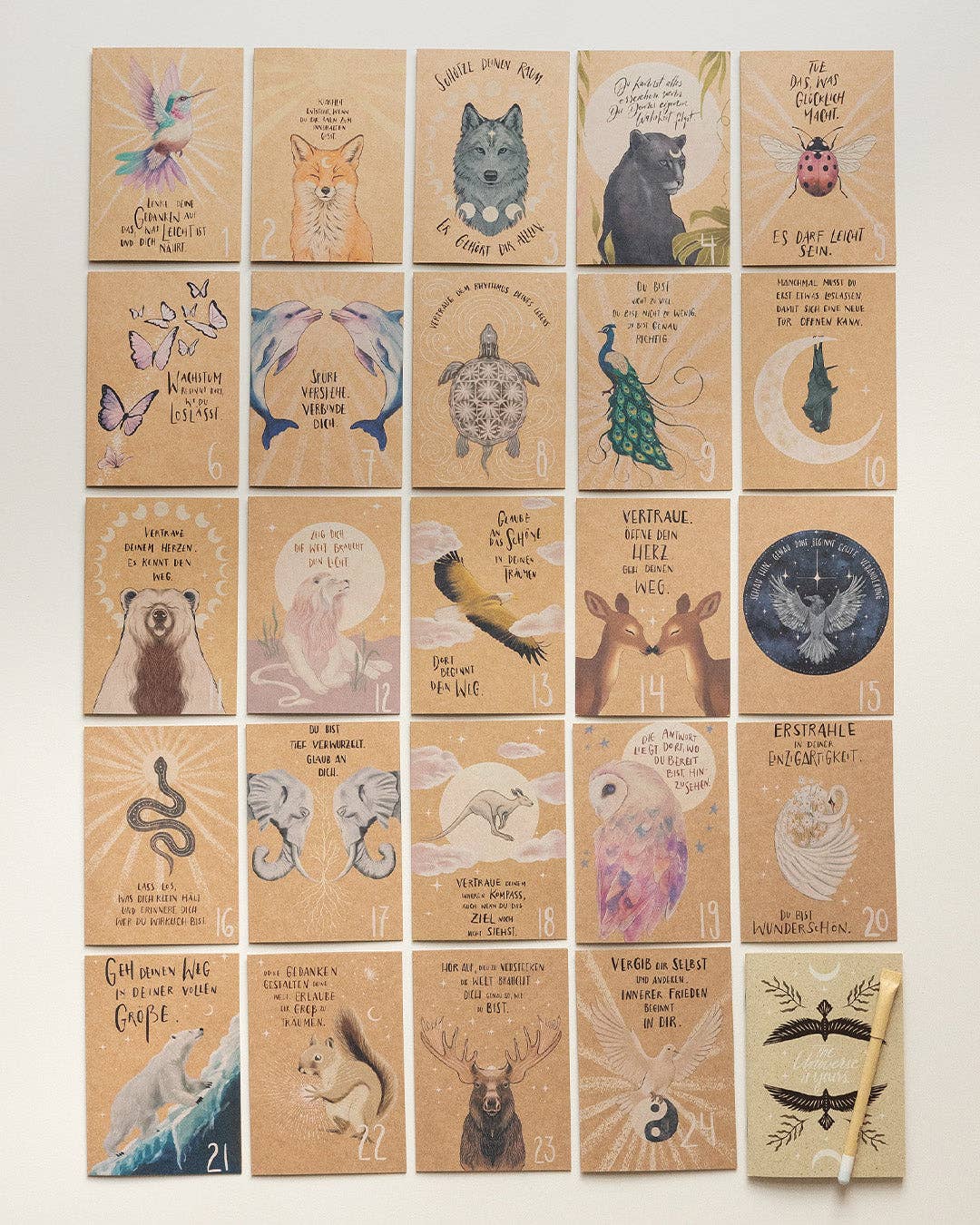 Oh Shanti - Wholesale Advent Calendar - Mindful Advent Calendar 2025 – Animal Spirit Edition1