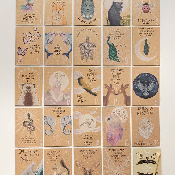 Oh Shanti – Großhandel Adventskalender – Mindful Adventskalender 2025 – Animal Spirit Edition1