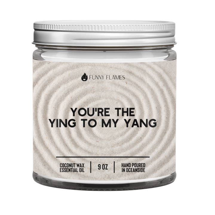 You're The Ying to my Yang -9oz for wholesale by Funny Flames Candle Co - Les Creme