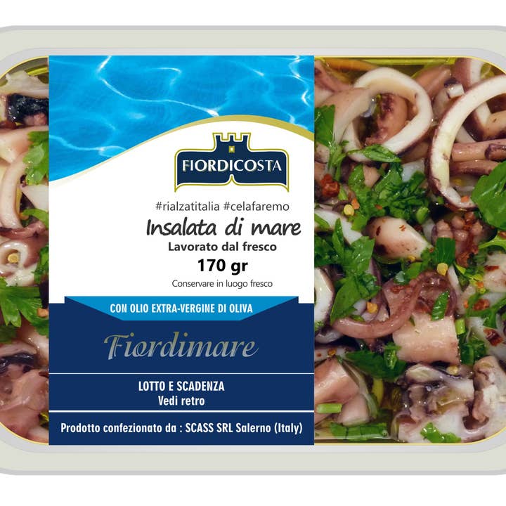 Seafood salad 200 gr for wholesale by Fiordicosta