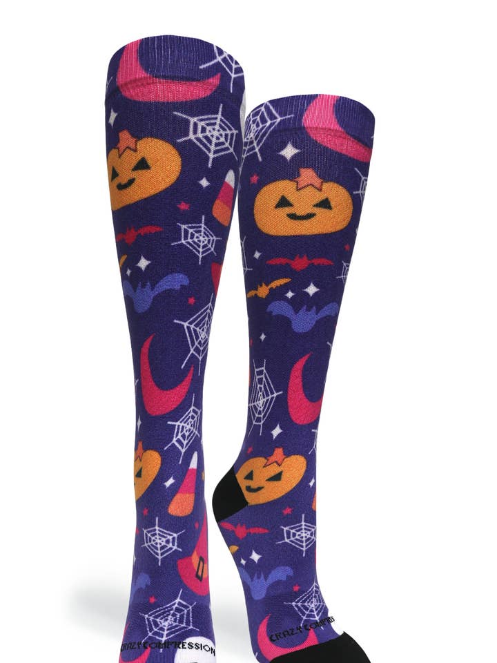 Meias de Compressão OTC 360 Purple Scare (Standard e Extra Largas) por atacado de Crazy Compression