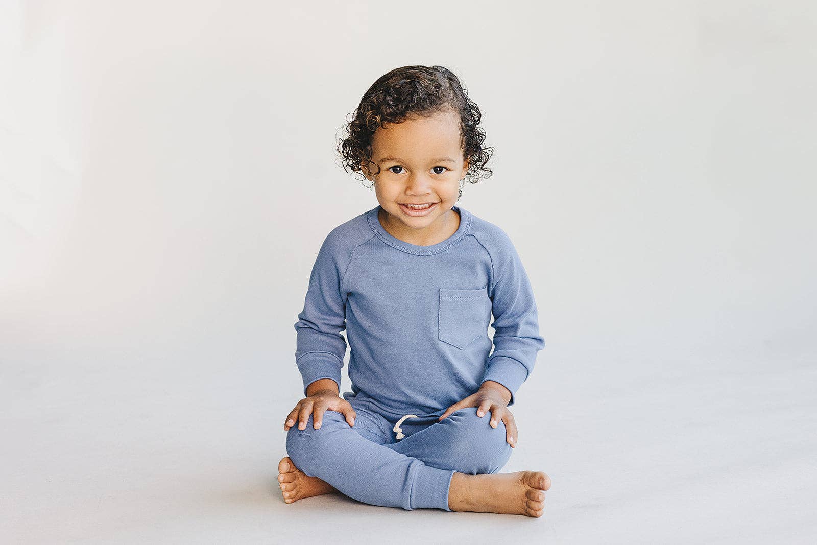 Lucky Panda Kids - Venta al por mayor Conjuntos de ropa cómoda - Niños - Conjunto de descanso | Azul océano9