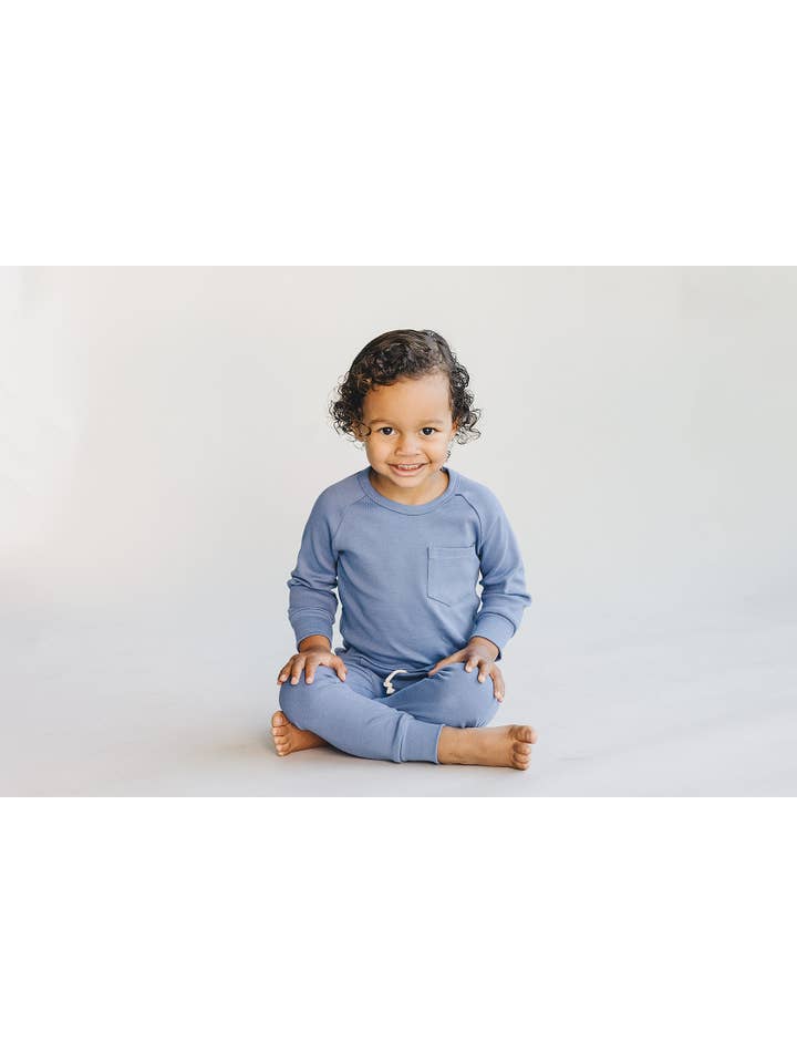 Lucky Panda Kids - Venta al por mayor Conjuntos de ropa cómoda - Niños - Conjunto de descanso | Azul océano9