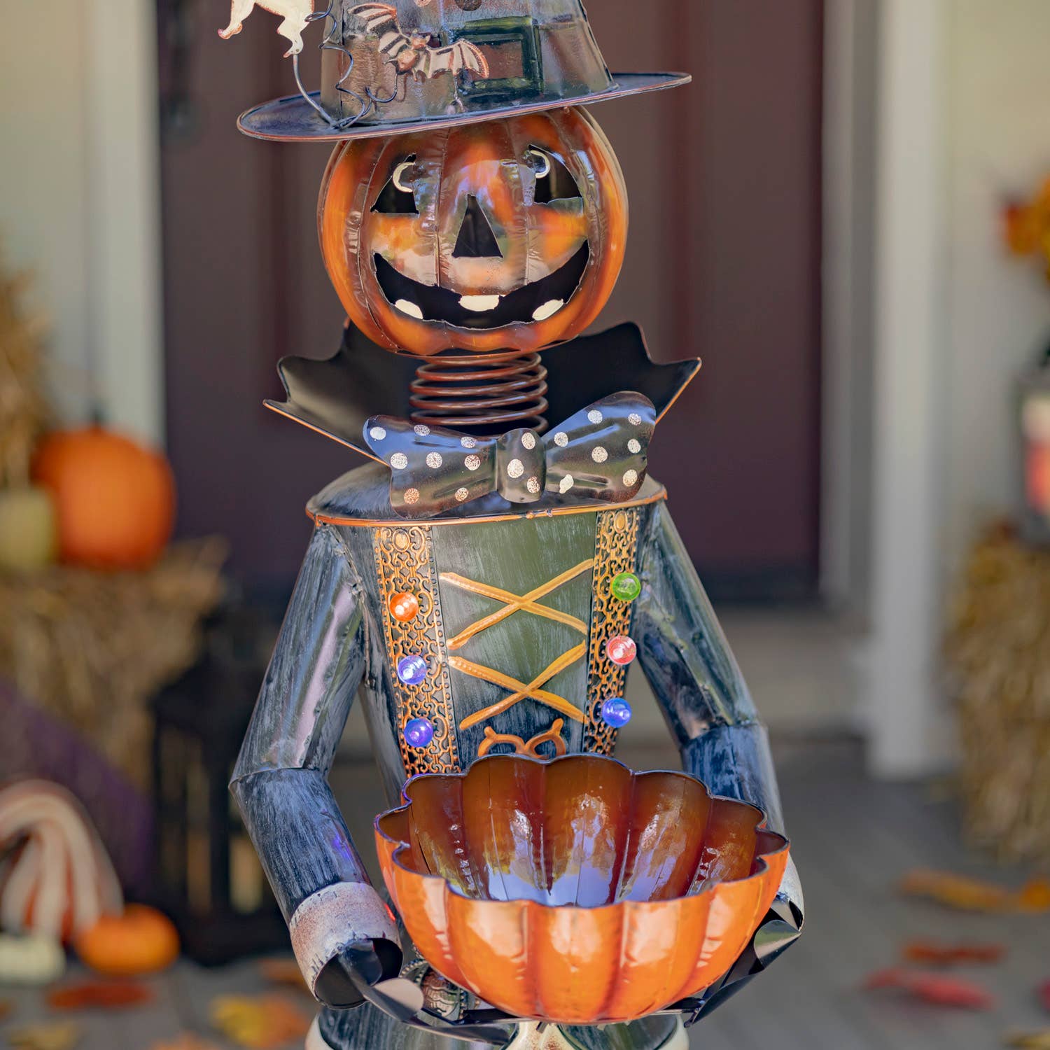 Zaer Ltd. International - Vente Figurine décorative - Décoration et bol à bonbons Pumpkin Soldier avec LED4