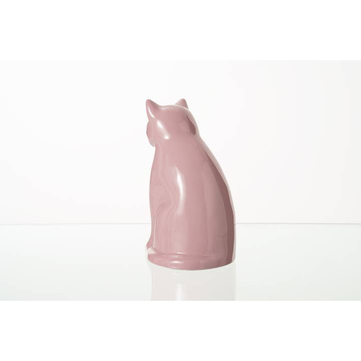Pulvis Art Urns - Wholesale Pet Urn/Keepsake Box - "Meow" Pet Urn for Cat - Pink | Ceramic 4