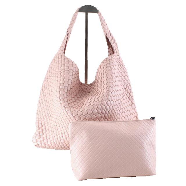 Pretty Persuasions - Wholesale Shoulder Bag - Women's - P23067 Woven Hobo Bag w/Cosmetic Pouch13