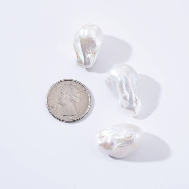 findings4uGem - Wholesale Beaded/Pearl Necklace - AAA Natural Freshwater Cultured Baroque Pearl Beads, FWP006