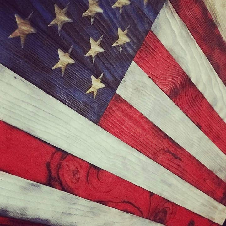 Etherton Hardwoods | World Famous Wooden American Flags – wholesale Sign – Americana | Signature Series Wooden American Flag Wood Flags2