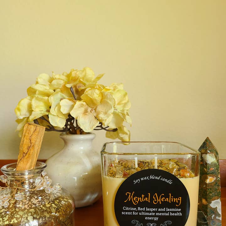 Starstruck Candles - Wholesale Jar/Filled Candle - Mental Healing Crystal Intention Candle4