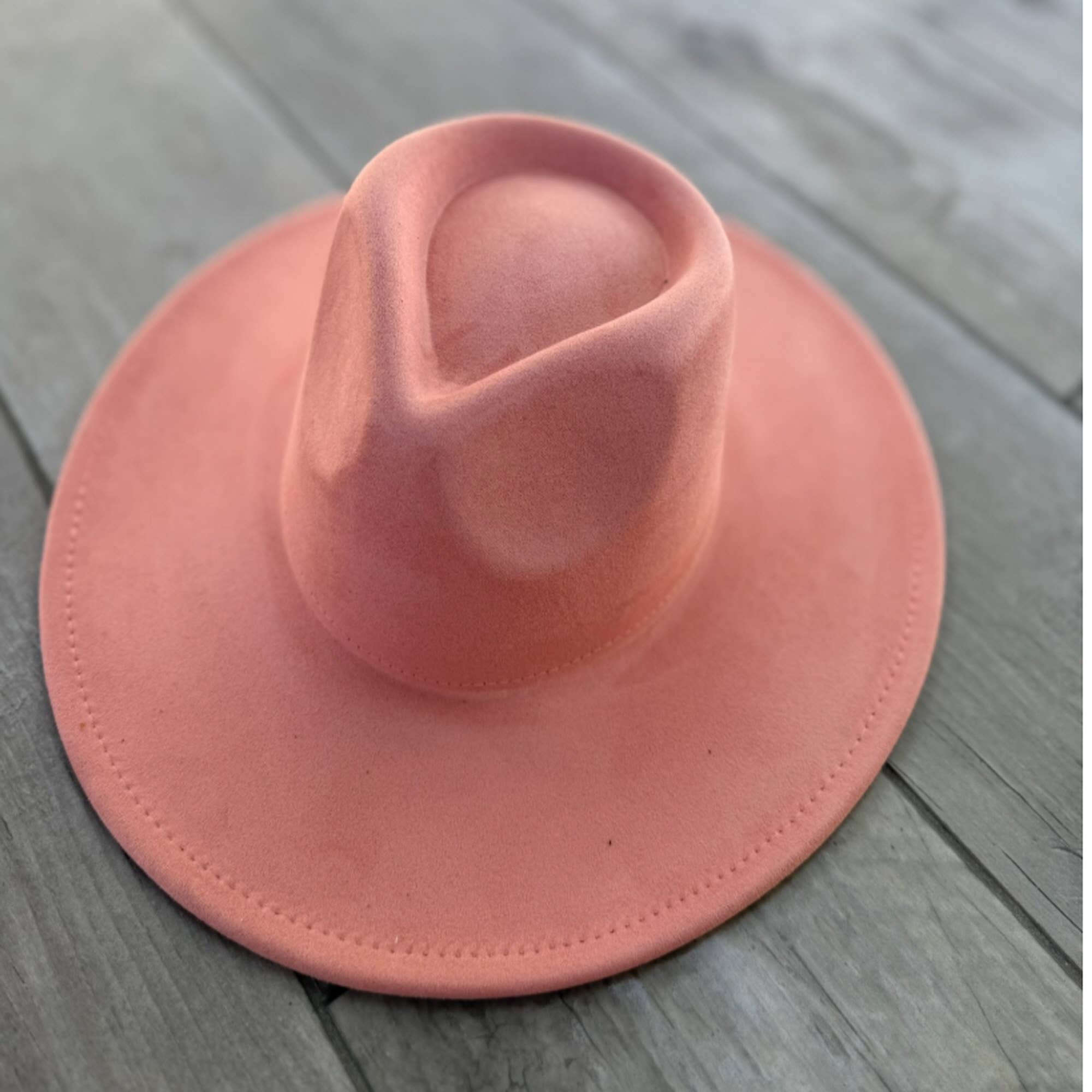 Queens INC - Wholesale Fedora - Women's - Vegan Suede Wide Brim Rancher Hat 7