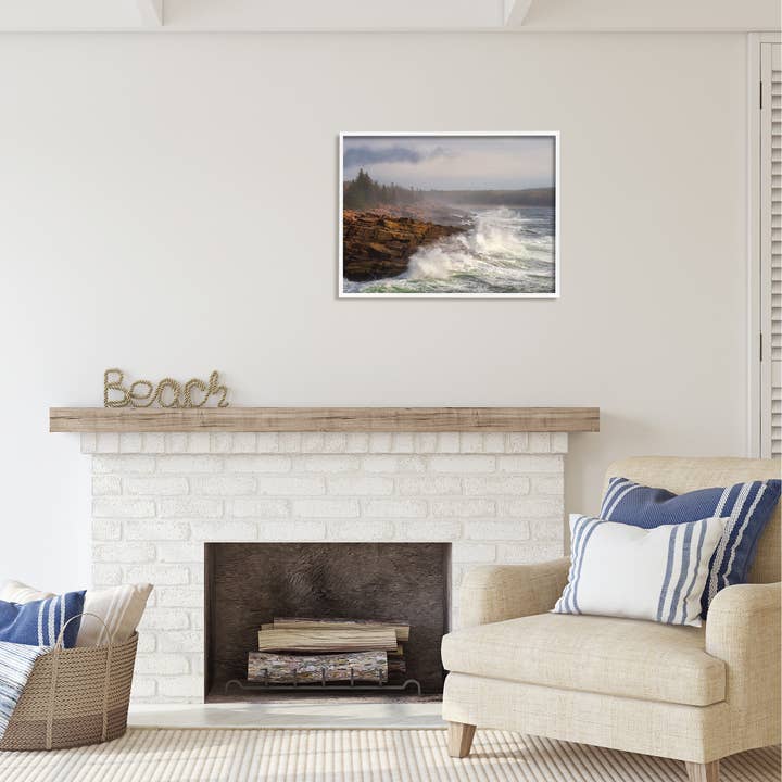 Stupell Industries - Wholesale Wall Sign - Rough Waves on Cliff - Framed Wall Art5