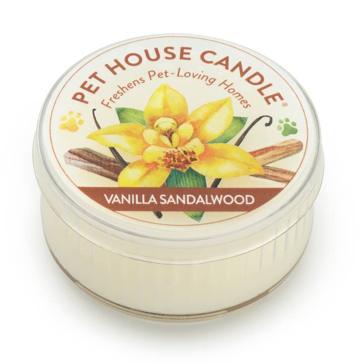 Vanilla Sandalwood Mini Candle 1.5 oz for wholesale by Pet House by One Fur All