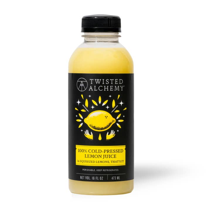 100% EUREKA LEMON JUICE FRESH COLD PRESSED 12 x 16oz CASE for wholesale by Twisted Alchemy