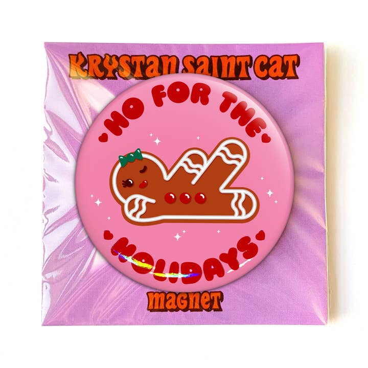 Ho For The Holidays Magnet for wholesale by Krystan Saint Cat