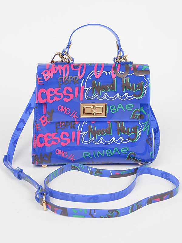 Graffiti PVC Top Håndtag taske for engroshandel hos Shop Neighbors