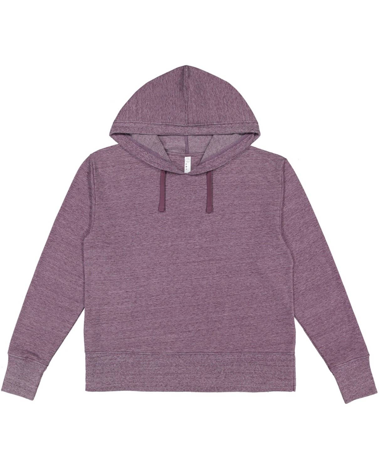Mad Love Shop - Wholesale Hoodie - Women's - Limited Womens Heather Purple Hood with Gingko Leaves Print 2