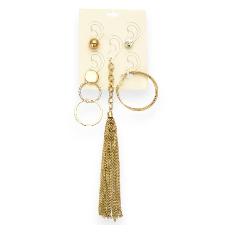 Ensemble de Boucles d'Oreilles Iconiques Mix Style pour la vente par LA Jewelry Plaza