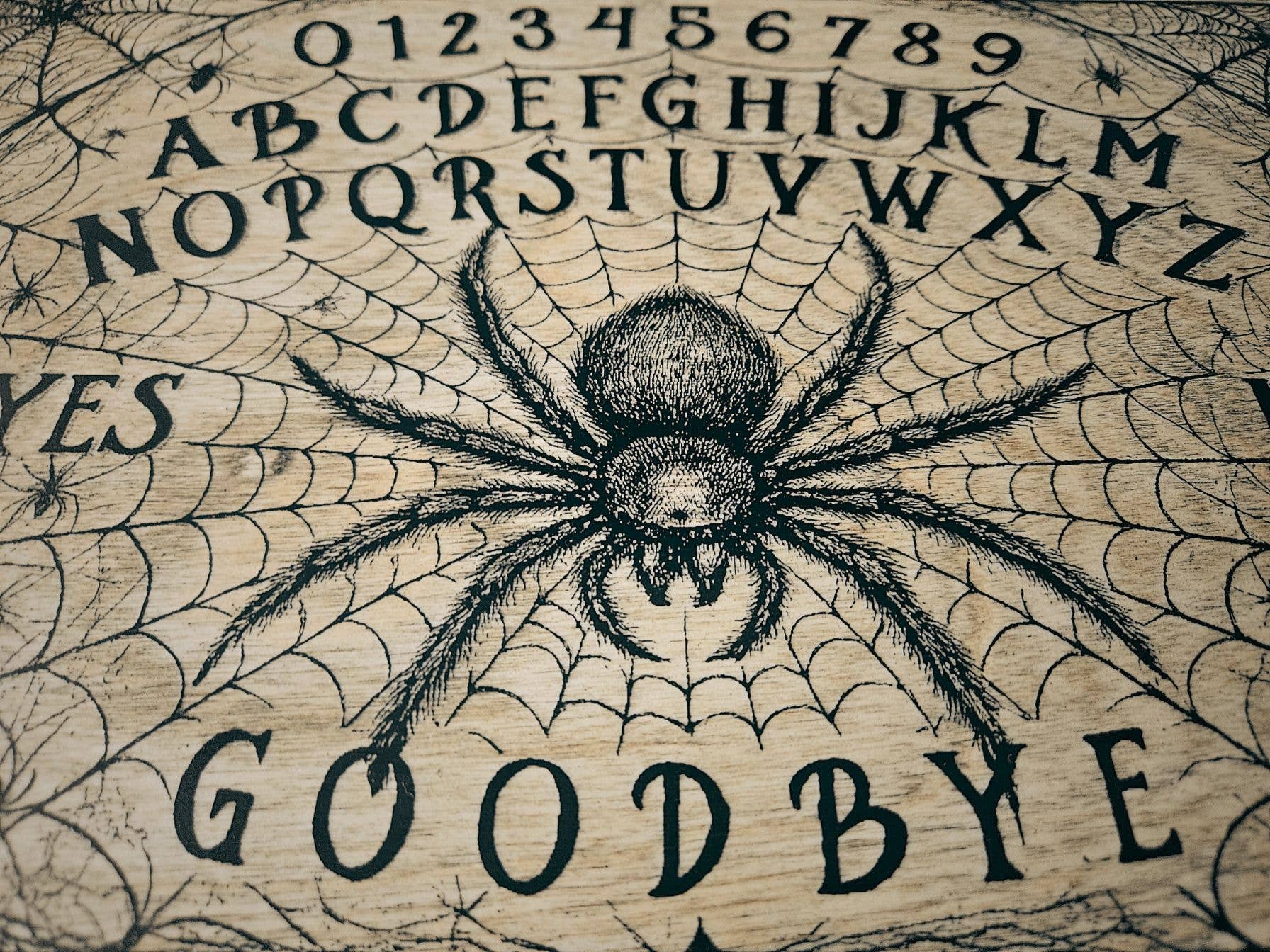 Ink and Flowers Designs - Wholesale Spirit Board - Spider & Cobweb Spirit Board with Planchette5