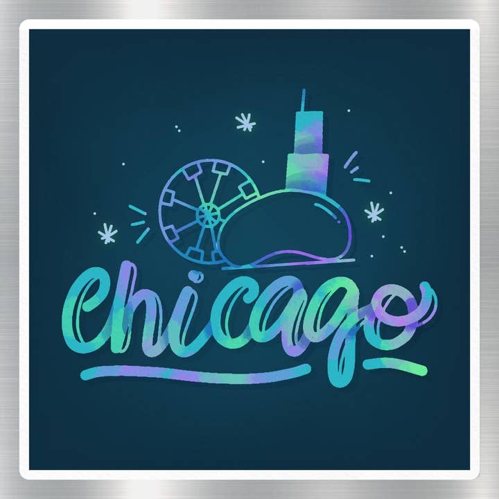 Chicago Travel Sticker for wholesale by GraffMerch.com