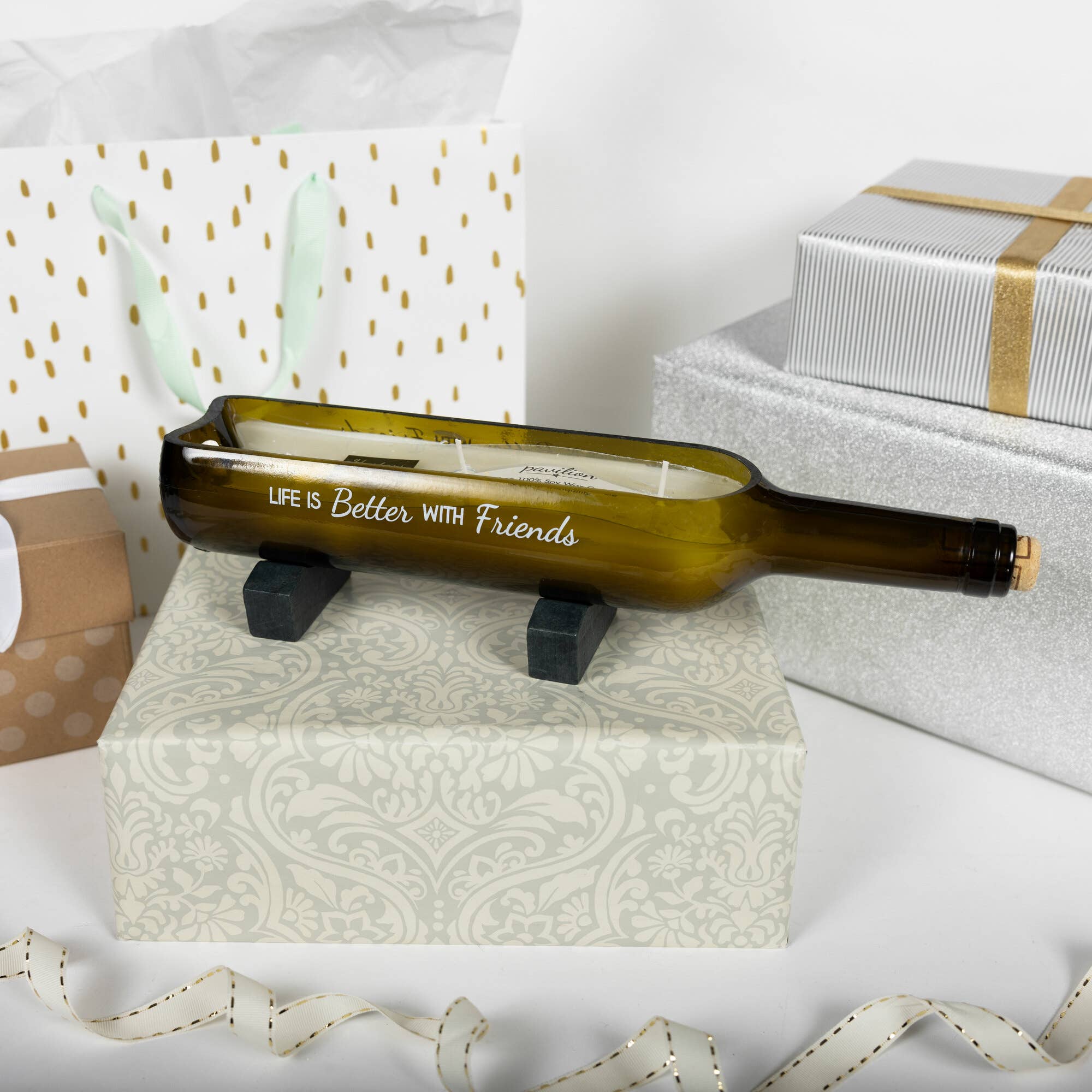 Pavilion - Vente Bougies originales - Friends - Bougie en bouteille de vin de 14 oz2