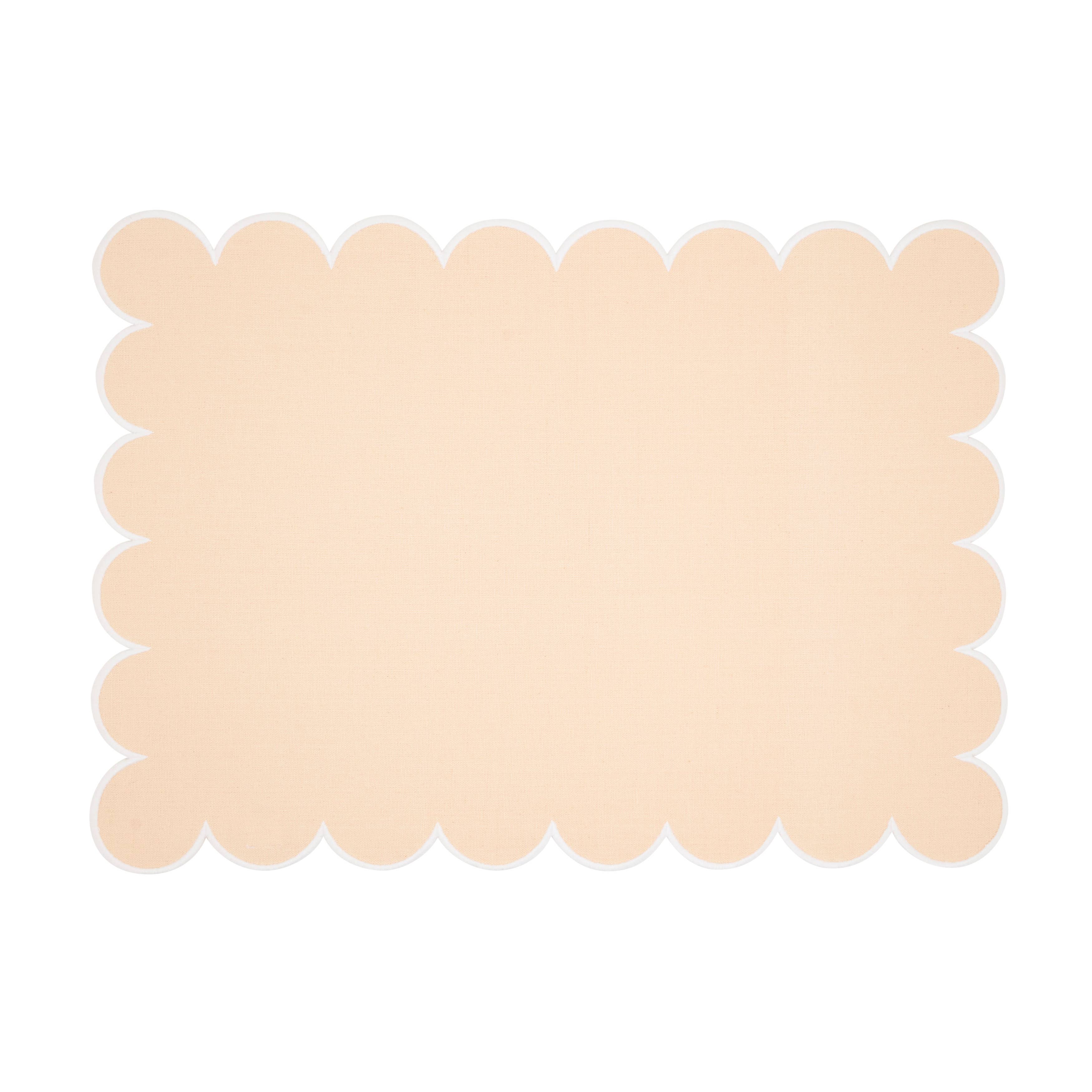 Saro Lifestyle – wholesale Placemat – Cotton Scalloped Placemat1