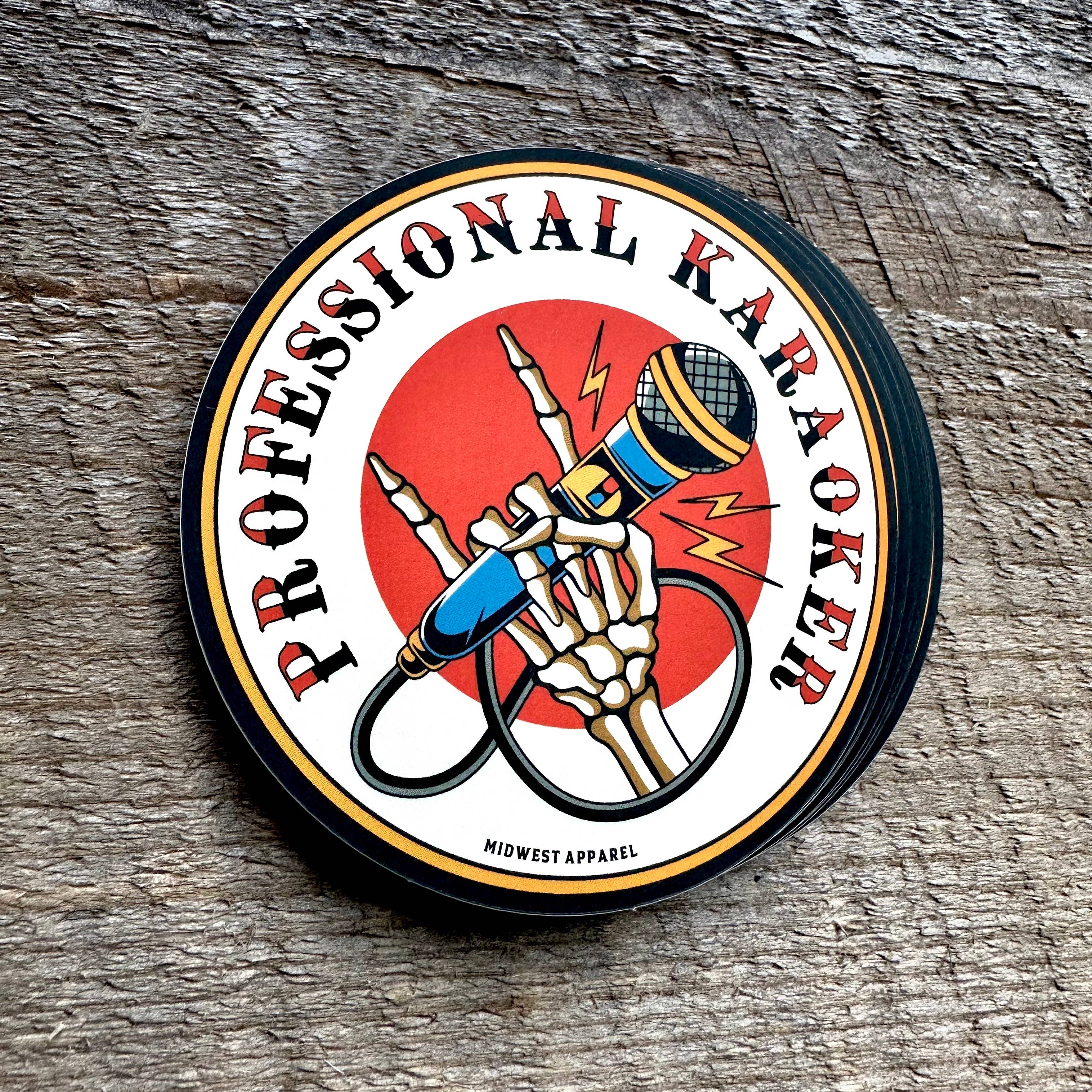 Midwest Apparel - Wholesale Sticker - Professional Karaoker Sticker1