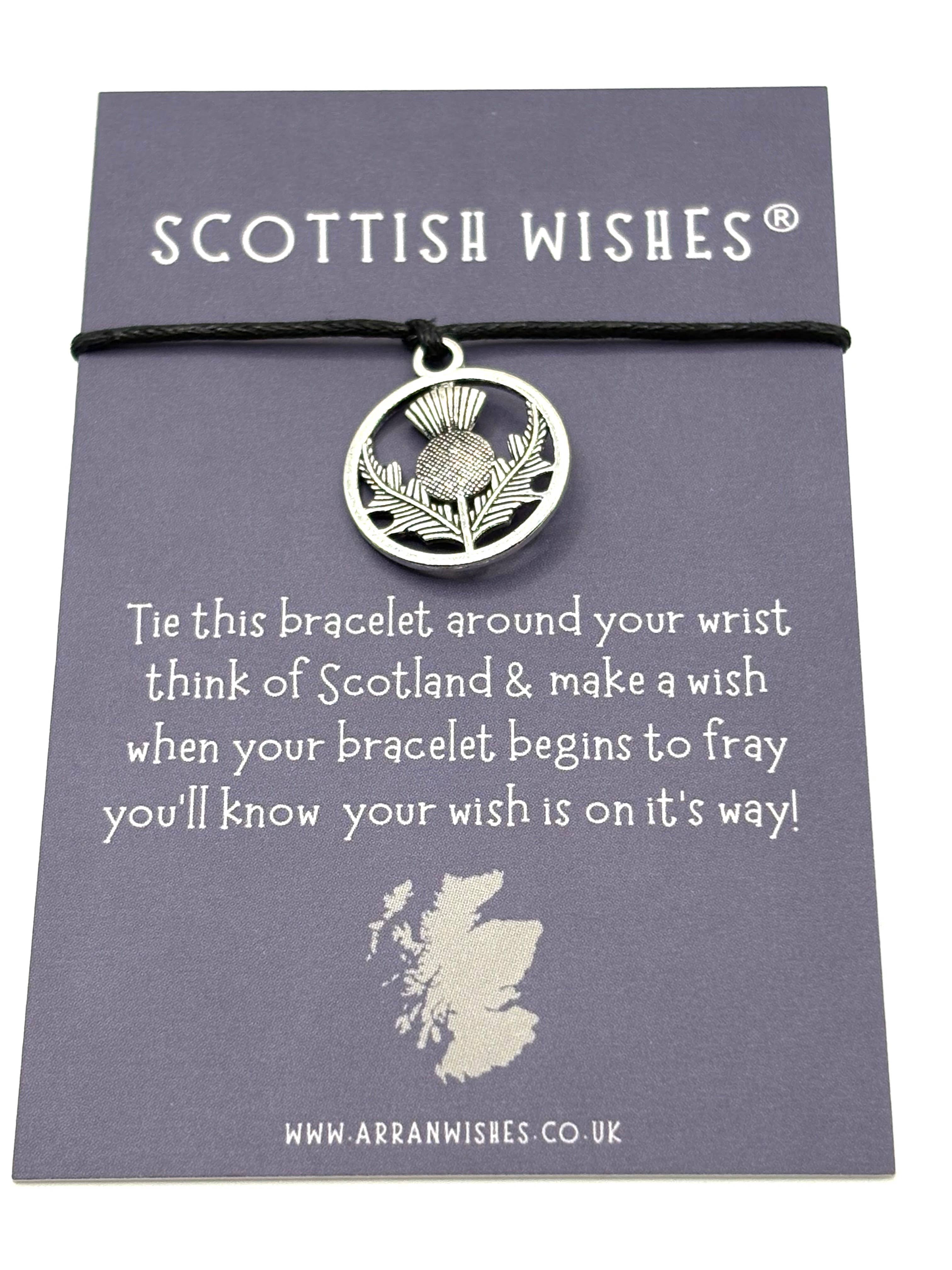 Arran Wishes - Vente Bracelets à breloques/pendentifs - Bracelets à vœux en forme de chardon écossais1