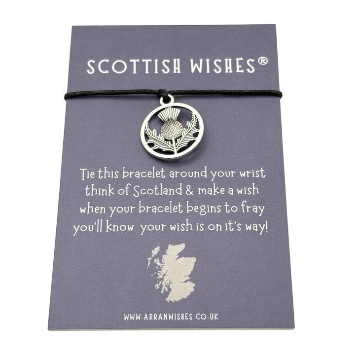 Arran Wishes - Vente Bracelets à breloques/pendentifs - Bracelets à vœux en forme de chardon écossais1