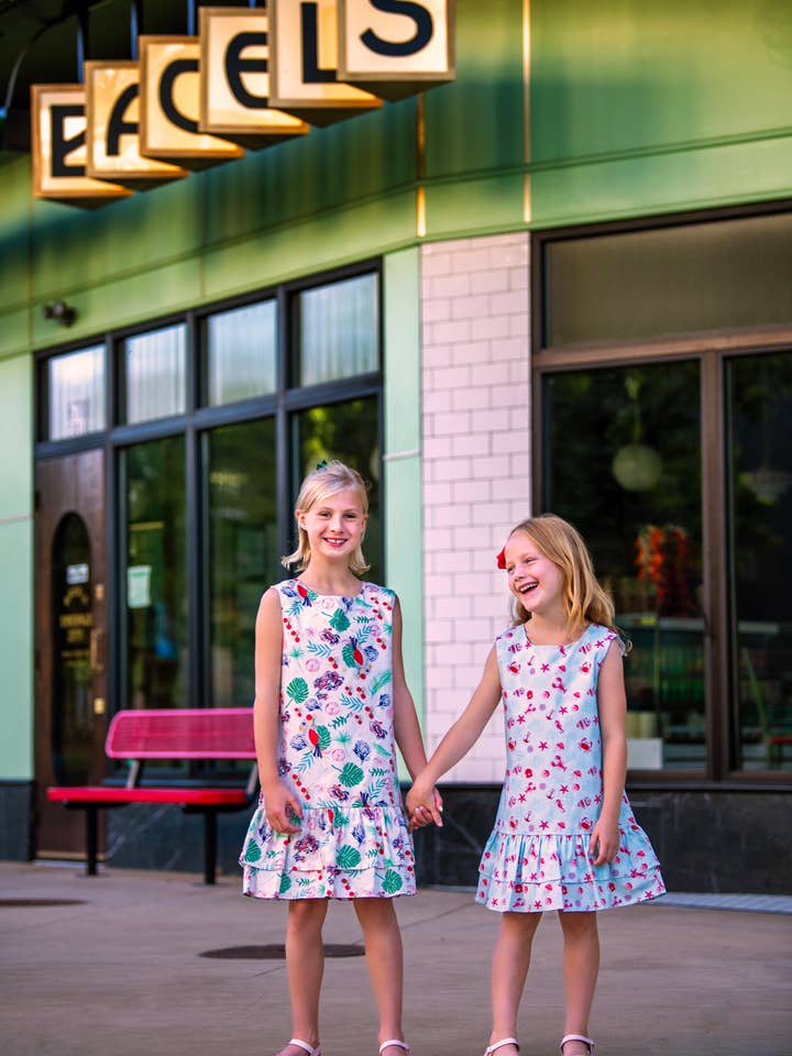 Minna - Wholesale Dress - Kids - Drop waist Dress - Tropical Paradise 16